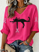 T-shirt de sensibilisation au cancer du sein pour femmes