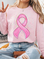 Sweatshirts Femme Rose Ruban Conscience du Cancer du Sein