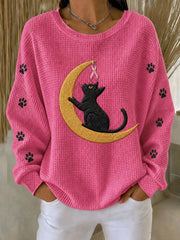 Sweat à capuche pour femmes imprimé chat noir, pour Halloween, sur le thème du cancer du sein