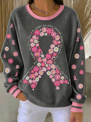 Sweatshirts de sensibilisation au cancer du sein "En octobre, nous portons du rose"
