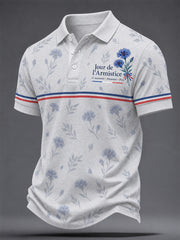 Chemise imprimée pour la Journée de l'Armistice, modèle homme