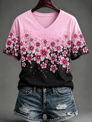 T-shirt à manches courtes pour le cancer du sein chez la femme