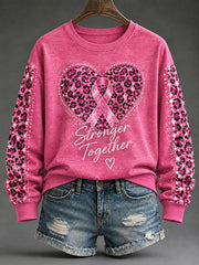 Women's Breast Cancer Awareness Imprimer Sweatshirt Régulier