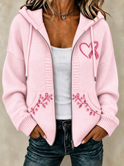 Manteau tricoté pour le cancer du sein chez la femme