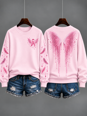 Sweat-shirt régulier pour le cancer du sein chez les femmes