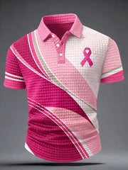 Les vrais hommes portent un t-shirt de sensibilisation au cancer du sein rose.