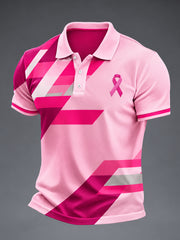 Les vrais hommes portent un t-shirt de sensibilisation au cancer du sein rose.
