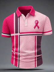 Les vrais hommes portent un t-shirt de sensibilisation au cancer du sein rose.