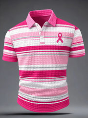 Les vrais hommes portent un t-shirt de sensibilisation au cancer du sein rose.