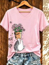 T-shirt humoristique pour femme à imprimé hérisson
