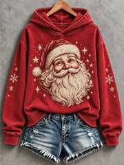 Sweat-shirt de Noël pour femme à imprimé Père Noël