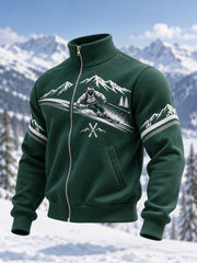 Hommes Ski Lovers prêt pour la saison de ski Casual Zipper Sweatshirt