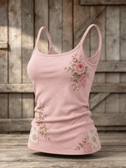 Rose des femmes et Rose Charité Ruban Motif Design Casual Gilet