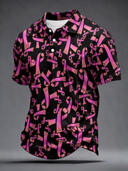 Les vrais hommes portent un t-shirt de sensibilisation au cancer du sein rose.