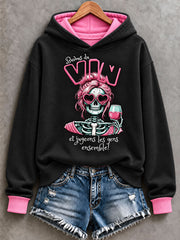 Sweat-shirt classique pour femmes: «Buvons du vin et jugeons les gens ensemble»