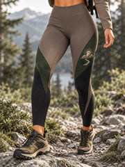Leggings de randonnée pour femmes, motif sentier en pleine nature, pour les amoureuses de la nature