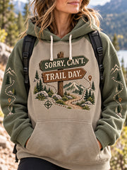Sweat à capuche décontracté pour amoureuses de la randonnée, motif sentier en pleine nature, pour femme