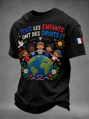 T-shirt imprimé pour hommes: Tous les enfants ont les mêmes droits