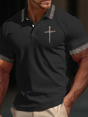 Men'S Nail Cross Print  Shirt