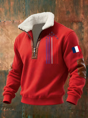 Chandail à capuchon zippé Avion De Combat Baggy Homme