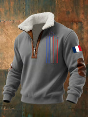 Chandail à capuchon zippé Avion De Combat Baggy Homme