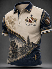 Haut décontracté pour homme, imprimé Alsace, France