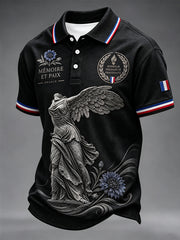 Chemise imprimée commémorative de la Journée de l'Armistice française pour hommes