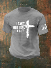 Men's I Can't But I Know A Guy Print Waffle T-shirt