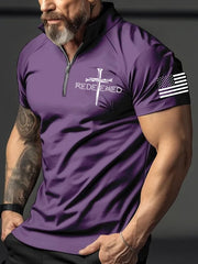 Men's Redeemed Cross Print  Shirt