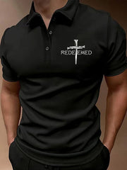 Men's Redeemed Cross Print  Shirt