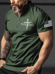 Men's Redeemed Cross Print  Shirt
