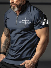 Men's Redeemed Cross Print  Shirt