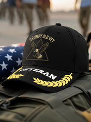 Unisex Grumpy Old Vet Print Cap