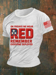 Men's On Fridays We Wear Red Short-sleeved T-shirt