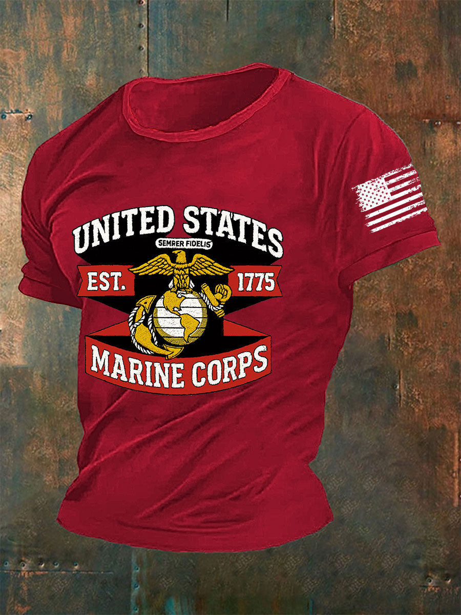 Men's United States Marine Corps Short-sleeved T-shirt