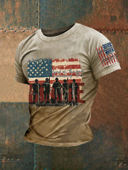 Men's Memorial Day Remember Honor Never Forget  Printed  Short-sleeved T-shirt