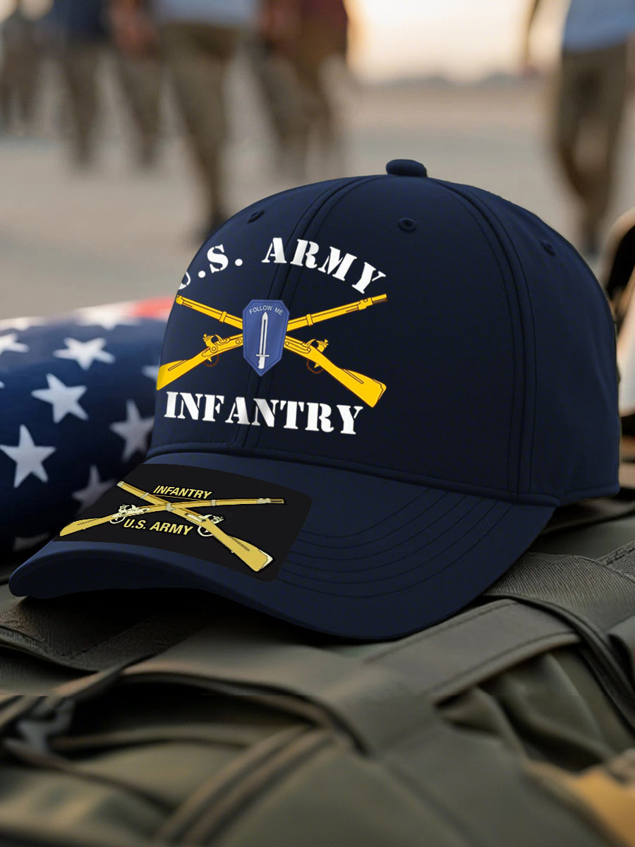 Unisex US Infantry Design Print Cap