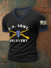 Men's US Infantry Print Short Sleeve T-Shirt