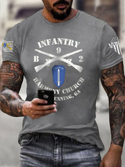 Men's US Infantry Printed Short Sleeves T-shirt
