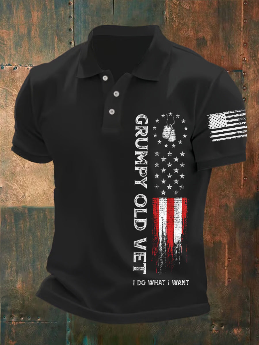 Men's Grumpy Old Vet I Do What I Want Three-button Straight Tweed