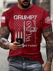 Men's Grumpy Old Vet I Do What I Want Short-sleeved T-shirt