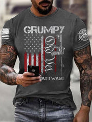 Men's Grumpy Old Vet I Do What I Want Short-sleeved T-shirt