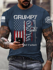 Men's Grumpy Old Vet I Do What I Want Short-sleeved T-shirt