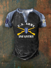 Men's US Infantry Printed Short Sleeve T-Shirt