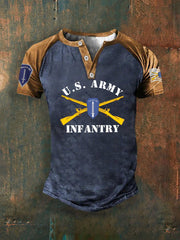 Men's US Infantry Printed Short Sleeve T-Shirt