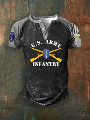 Men's US Infantry Printed Short Sleeve T-Shirt