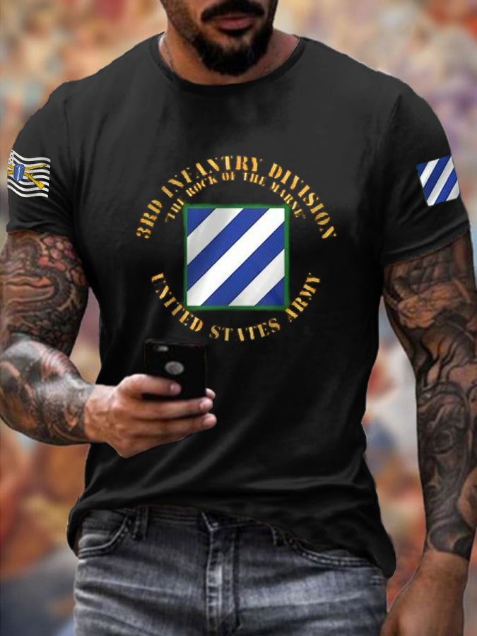 Men's US Infantry Printed Short Sleeves T-shirt