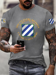 Men's US Infantry Printed Short Sleeves T-shirt