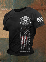 Men's Grumpy Old Vet I Do What I Want Short-sleeved T-shirt