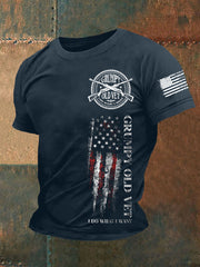 Men's Grumpy Old Vet I Do What I Want Short-sleeved T-shirt